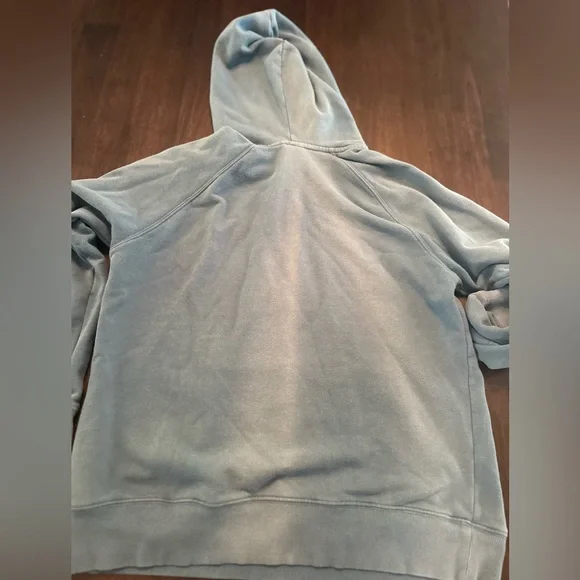 The North Face Sweatshirt Hoodie Women's S Long Sleeve Graphic Logo Pocket Blue - Picture 8 of 9